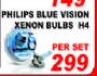 Philips Blue Vision Xenon Bulbs H4-Per Set