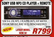 Sony USB MP3 CD Player + Remote