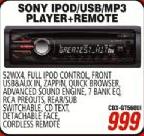 Sony Ipod/USB/MP3 Player Plus Remote