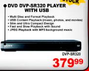 Sony DVD DVP-SR320 Player With USB