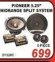 Pioneer 5.25 Midrange Split System-6Pcs.