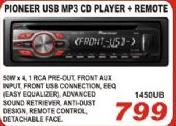 Pioneer USB MP3 CD Player + Remote