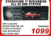 Starsound 3" DVD/USB/SD All In One System