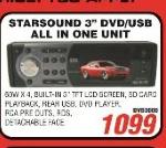 Starsound 3" DVD/USB All In One Unit