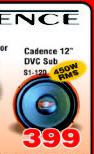 Cadence 450W RMS 12" DVC SUB