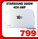 Starsound 2600W 4CH Amp