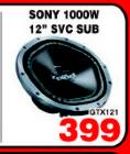 Sony 1000W 12" SVC SUB (GTX121)