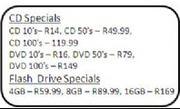 CD Specials 10 DVD's