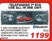 Telefunken 3" DVD USB All in One Unit