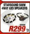 Starsound 500W 4 Way 6x9 Speakers-Per Set