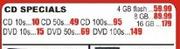 CD Specials-100's