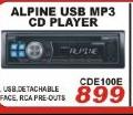 Alpine USB MP3 CD Player
