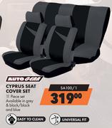 Autogear 11 Piece Cyprus Seat Cover Set (Grey & Black/Black & Blue) SA100/1 