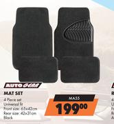 Autogear 4 Piece Mat Set MA55