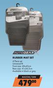 Autogear Rubber 4 Piece Mat Set MA23M/24M