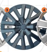 Autogear 4 Piece Wheel Cover Sets 14" (Matt Black) WCFP01-14