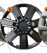 Autogear 4 Piece Wheel Cover Sets 15" (Matt Black)  WCFP04-15