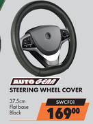 Autogear Steering Wheel Cover 37.5cm Flat Base (Black) SWCF01