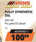 MIDAS Liquid Gold Fully Synthetic Oil 5W-40 MI15W40-1-1Ltr