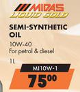 MIDAS Liquid Gold Semi-Synthetic Oil 10W-40 M1 10W-1-1Ltr