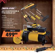 Autogear Air Compressor & Tyre Repair Kit 100Psi TRKIT01