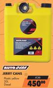 Autogear Jerry Cans Plastic Yellow Diesel JC30-20L