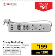 Power Worx 5 Way Multiplug
