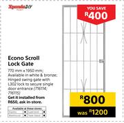 Xpanda Diy Econo Scroll Lock Gate-770mm x 1950mm