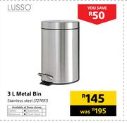 Lusso 3L Metal Bin Stainless Steel