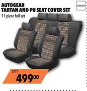 Autogear tartan & PU Seat Cover Set SA71