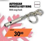Autogear Whistle Key Ring With Snap Hook KR009