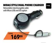 Midas Style Dual Phone Charger USB8M