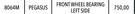 Pegasus Front Wheel Bearing Left Side For Toyota Etios 1.5 2012 Onwards 8064M