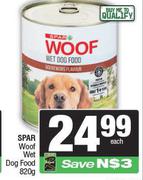 Spar Woof Wet Dog Food-820g 