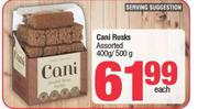Cani Rusks Assorted-400g/500g Each
