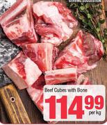Beef Cubes With Bone-Per Kg