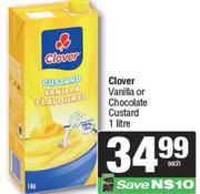 Clover Vanilla Or Chocolate Custard-1Ltr Each