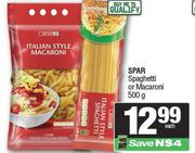Spar Spaghetti Or Macaroni-500g Each