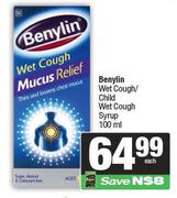 Benylin Wet Cough/Child Wet Cough Syrup-100ml Each