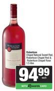 Robertson Chapel NL Sweet Red,Robertson Chapel Red & Robertson Chapel Rose-1.5L