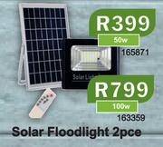 Solar Floodlight 2 Pce 100W 163359