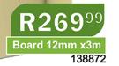 Drywalling Board 12mm x 3m 138872
