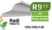 Cornice Polystyrene Kedi 100 x 100 x 140 Pack Of 8m 169210-Per m