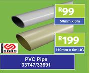 PVC Pipe UG110mm x 6m 33747/33691