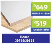 Board Shutter 18mm 39715/39858
