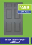 Black Interior Door 2/4/6 Panel 44273/4/5