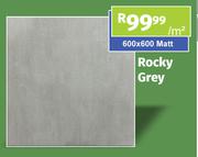 Rocky Grey 600 x 600 Matt-Per Sqm