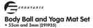 Endurance Body Ball And Yoga Mat Set 55Cm And 3mm-Per Set