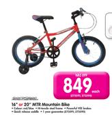 Backtrail 16" or 20" MTR Mountain Bike