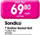 Sondico Tan 7 Rubber Basket Ball-Each